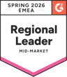 G2 badge - regional leader mid-market