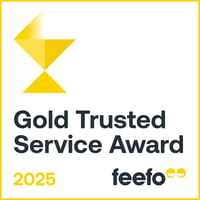 Gold Trusted Service Award 2025 - Badge - 1x1