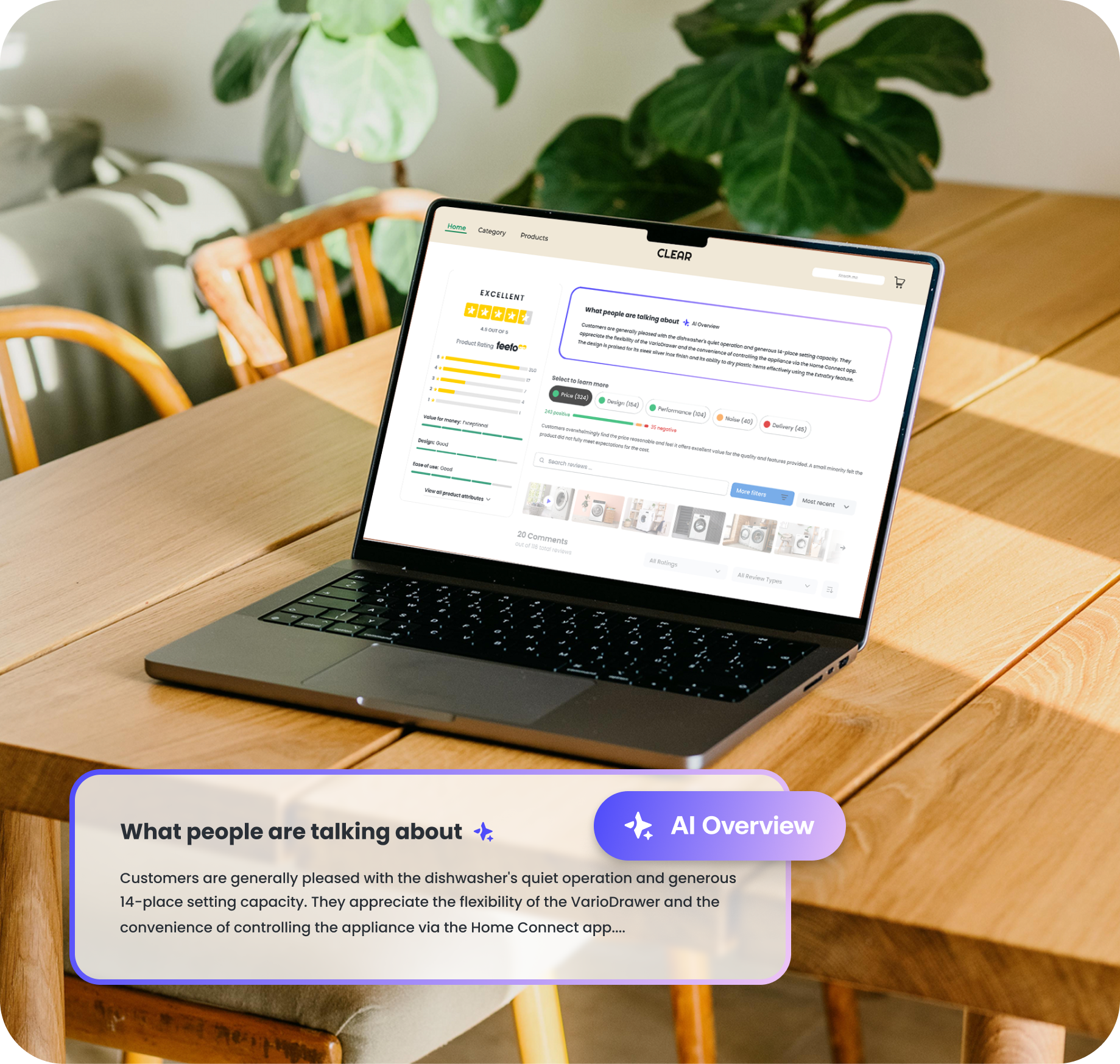 Product page 1 - AI summaries
