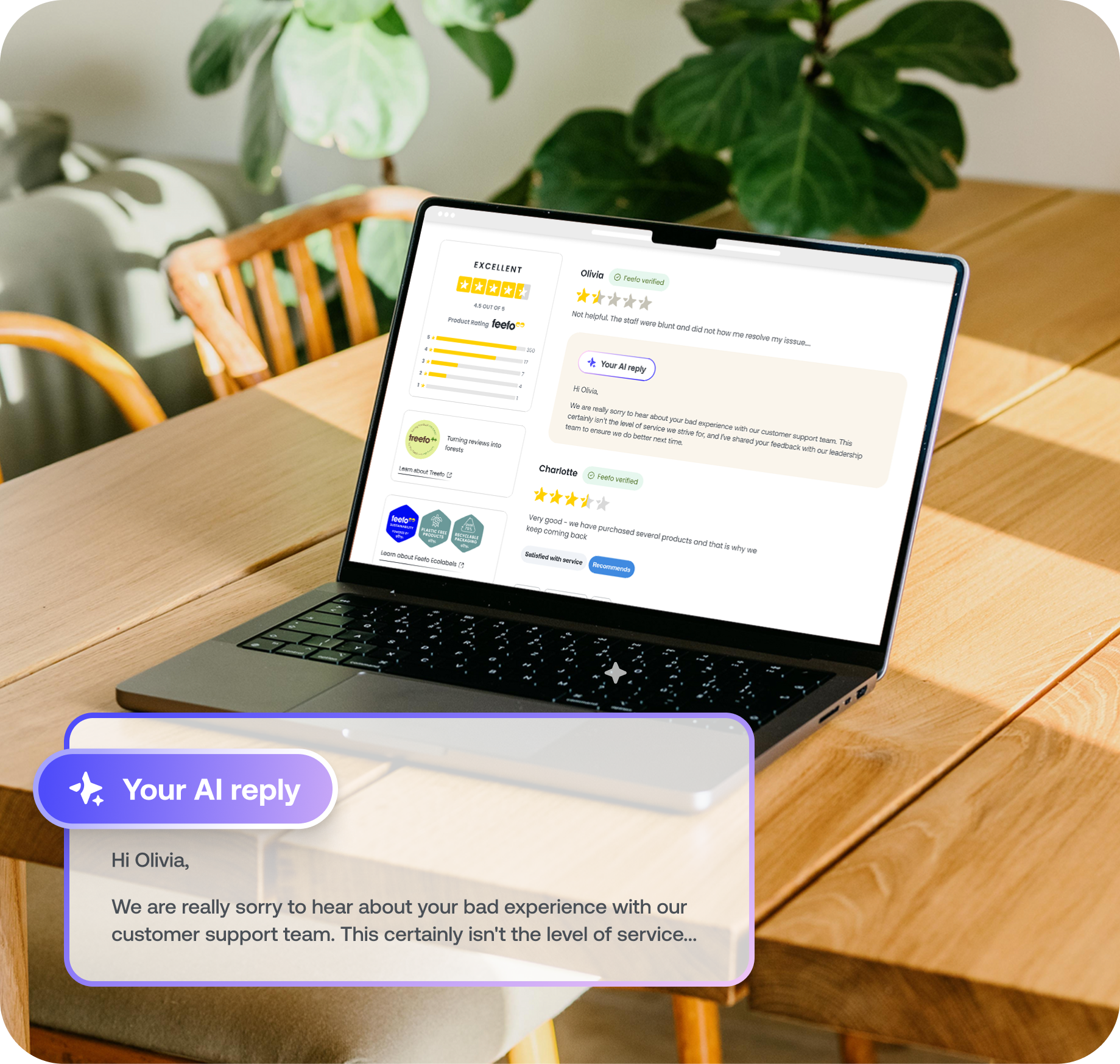 Product page 1 - AI replies